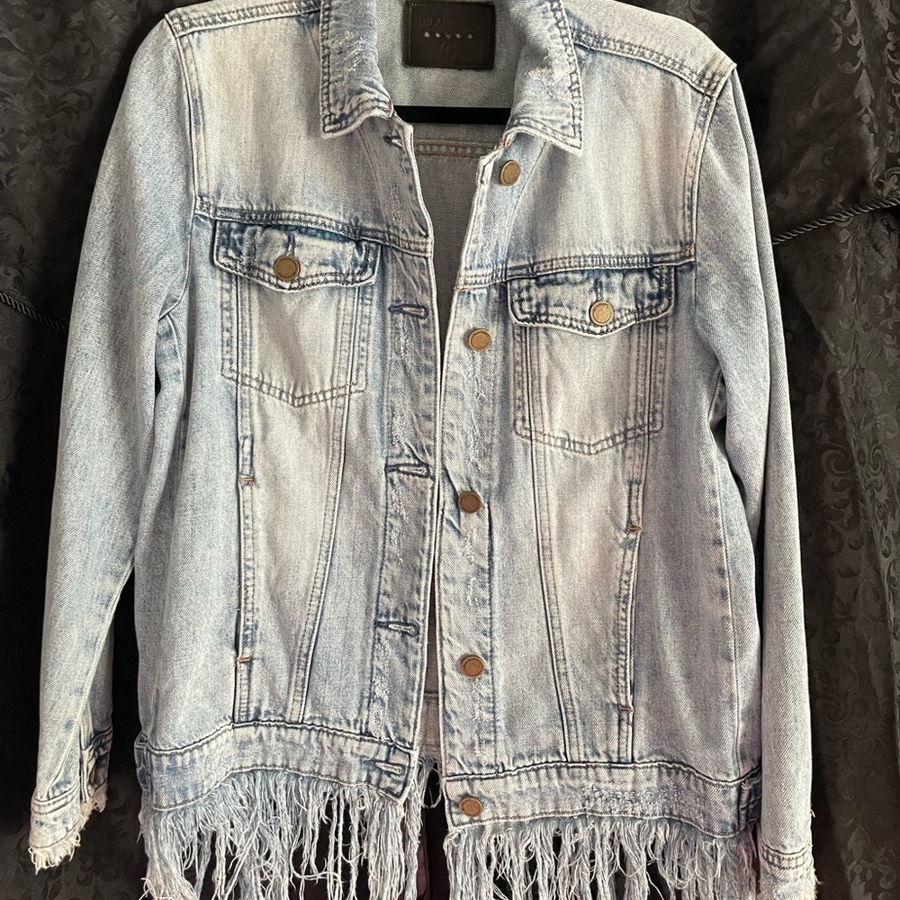 Blank NYC demin jacket with fringe